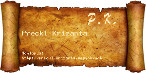 Preckl Krizanta névjegykártya